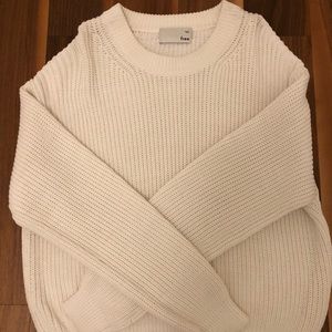 Wilfred Free chunky knit white sweater size L